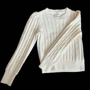 Girls Large Crewcuts ivory sweater